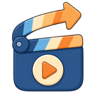 Play It Again clapperboard logo